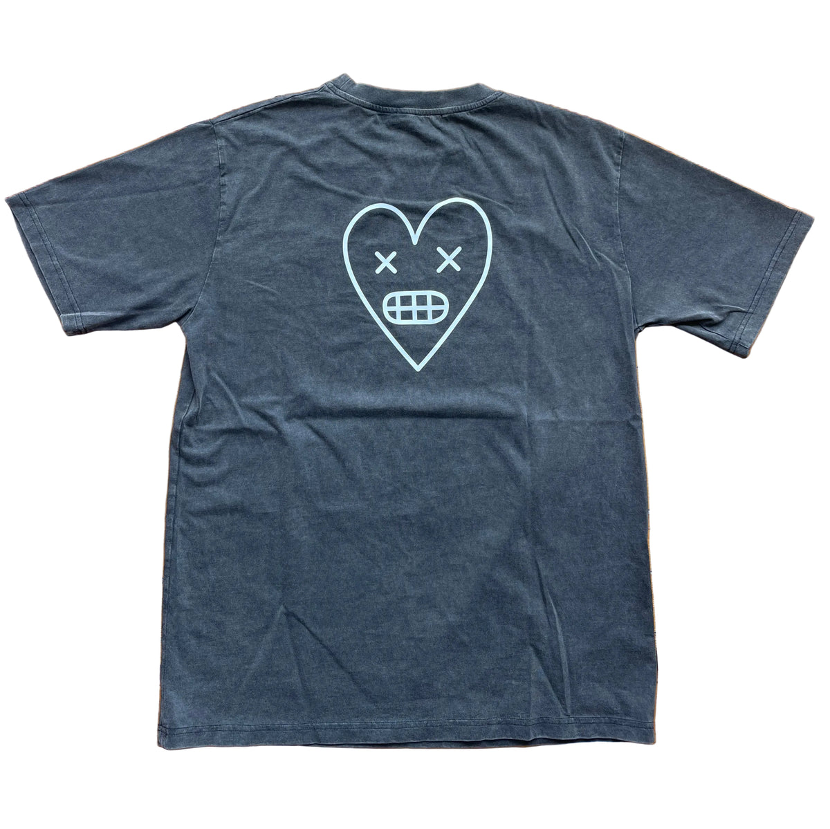 Heart, Heavy weight T-shirt washed grey